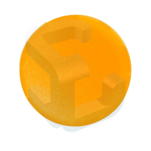 Placuta galbena, transparenta, pentru buton seria M22
