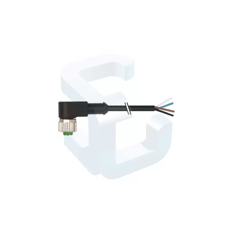 Conector M12, mama, 4 pini, cot, cablu PVC 1.5m, negru_0
